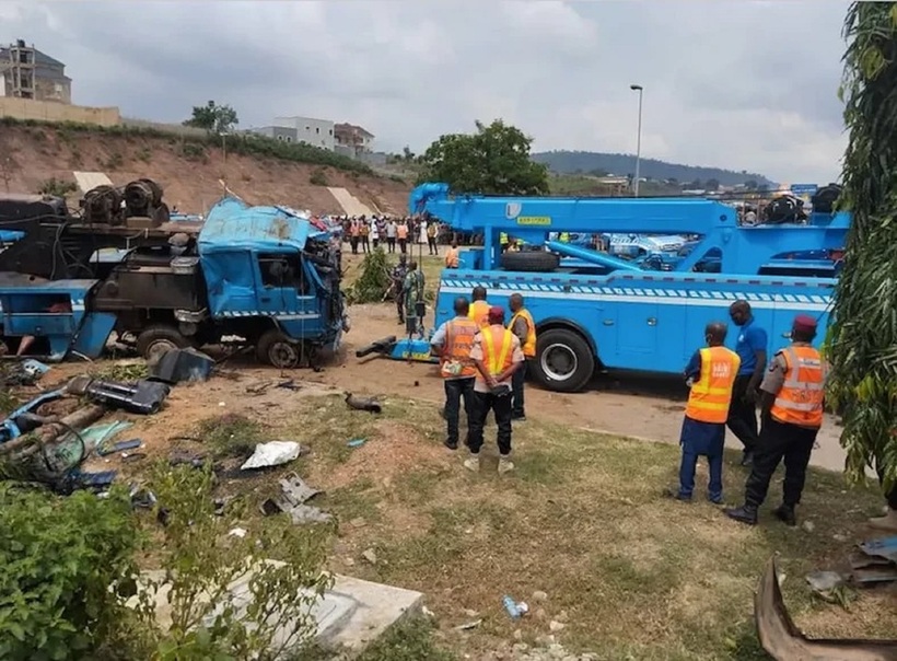 Hiện trường một vụ tai nạn giao thông ở Nigeria. Ảnh minh họa