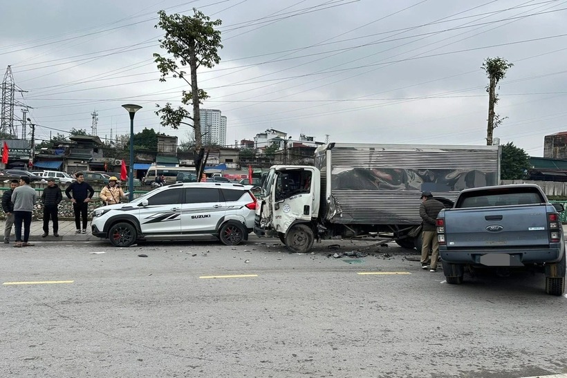 Hiện trường vụ tai nạn. Ảnh: Báo Dân trí.