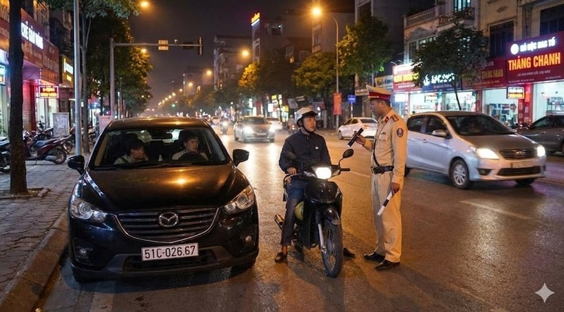 Bật đèn xe vào giờ nào để không bị xử phạt? (Ảnh minh họa)