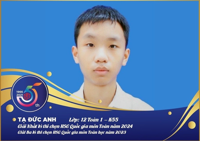 Tạ Đức Anh, thủ khoa môn Toán, kỳ thi học sinh giỏi quốc gia năm học 2023-2024. Ảnh: Dân trí