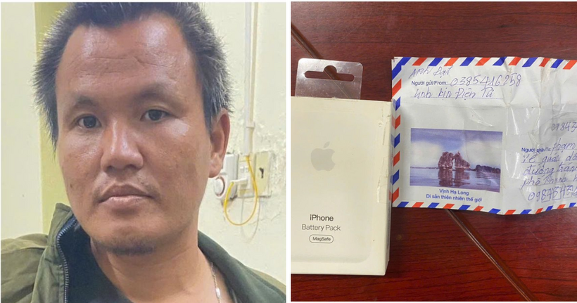 Đối tượng Phạm Bá Quyền và tang vật thu bị thu giữ.