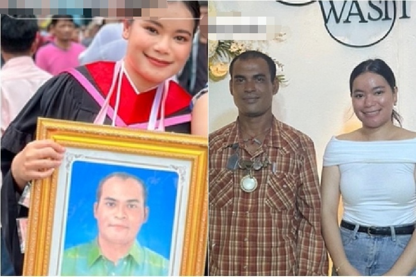 Gặp người lạ giống hệt người cha quá cố trong đám cưới, cô dâu òa khóc nức nở. Ảnh: Ettoday.