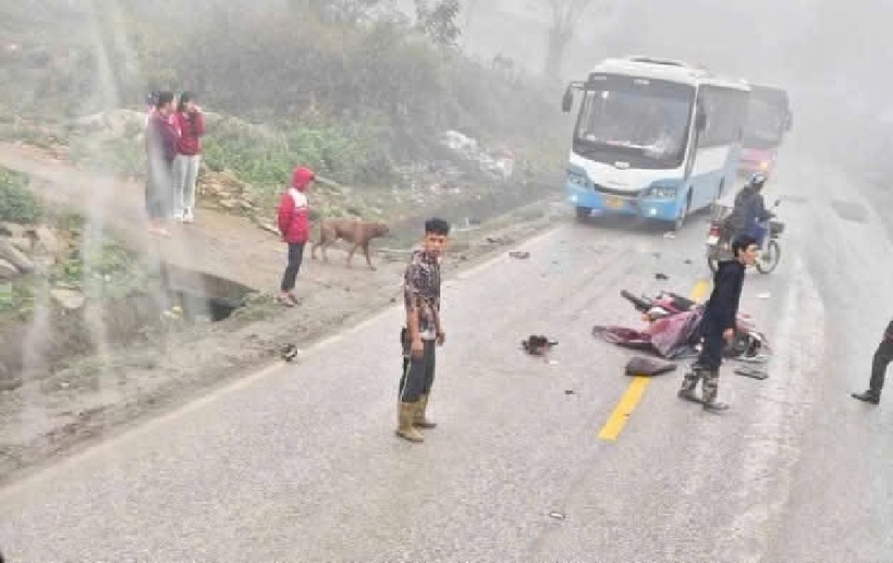 Hiện trường vụ tai nạn. Ảnh: Báo Xây dựng.