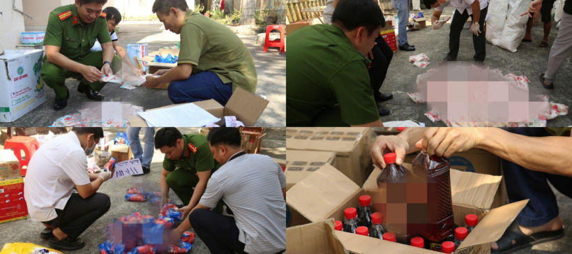 Triệt xoá đường dây sản xuất, buôn bán nước mắm, bột nêm, bột ngọt giả nhãn hiệu nổi tiếng. Ảnh: Công an nhân dân.