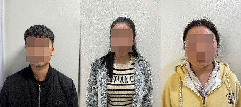 3 đối tượng cầm đầu đường dây. Ảnh: Công an TP.Đà Nẵng.