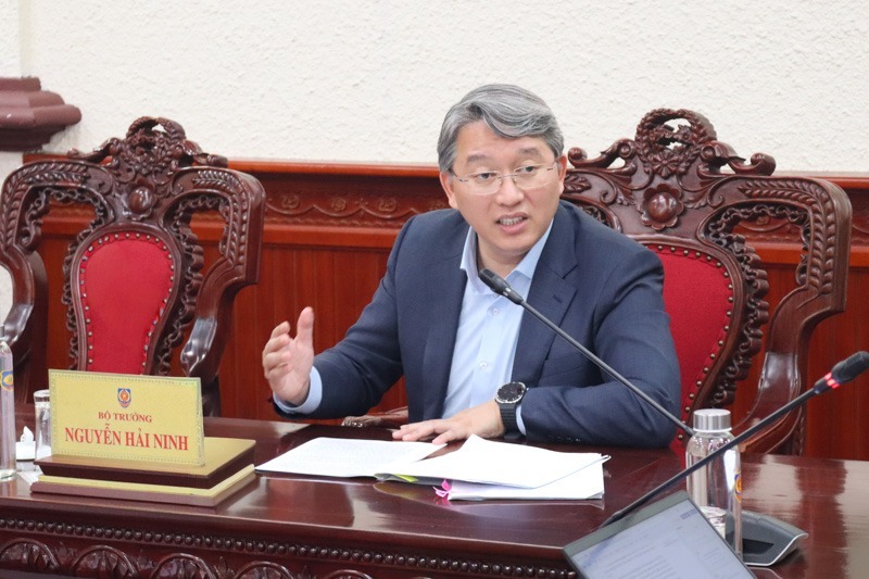 Bộ trưởng Bộ Tư pháp Nguyễn Hải Ninh. (Ảnh: Bộ Tư pháp)