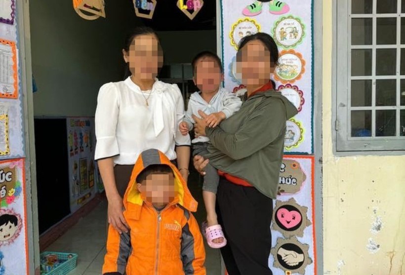 Thông tin 2 cháu bé bị bắt cóc ở xã Bờ Y, tỉnh Quảng Ngãi, đang lan truyền trên mạng xã hội là sai sự thật, 2 cháu đang đi học mẫu giáo tại một trường trên địa bàn. Ảnh: PLO.