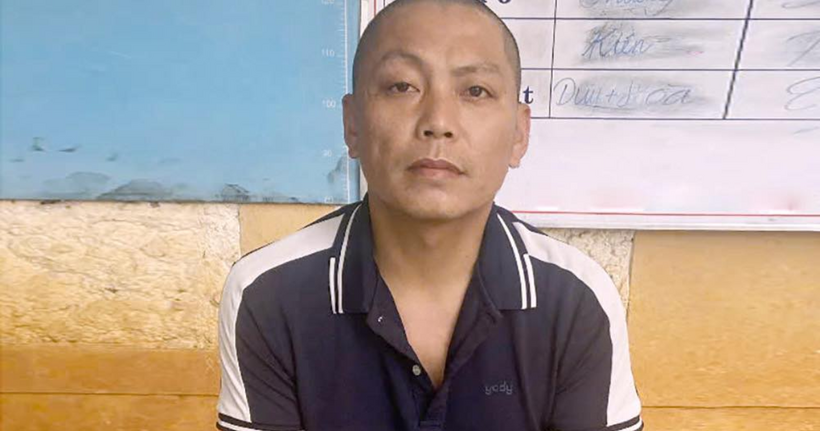 Nguyễn Anh Hào tại cơ quan công an. (Ảnh: Công an Sơn La)