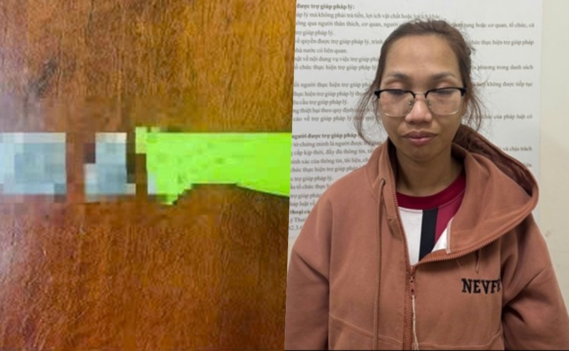 Hình ảnh hung khí đối tượng H Bliêk Êban đã sử dụng để đâm anh N.C.T. (Ảnh: Công an tỉnh Đắk Lắk)