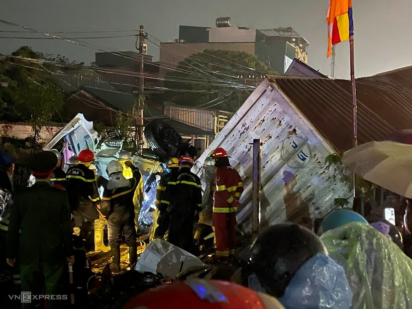 Hiện trường vụ tai nạn. Ảnh: Vnexpress.