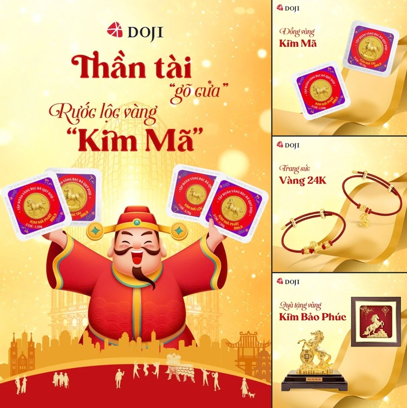 Từ 1 phân đến 1 chỉ, thị trường vàng đa dạng ngày vía Thần Tài - 1