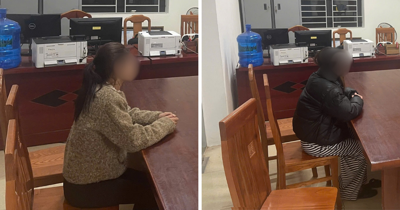 Công an xã triệu tập N.T.P và N.T.N đến trụ sở để làm rõ các nội dung liên quan. (Ảnh: CAX)