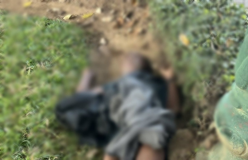 Hiện trường nơi phát hiện thi thể nạn nhân. Ảnh: Công Lý