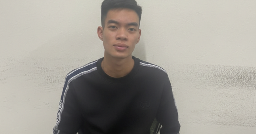 Đối tượng Đoàn Văn Hổ tại Cơ quan Công an.