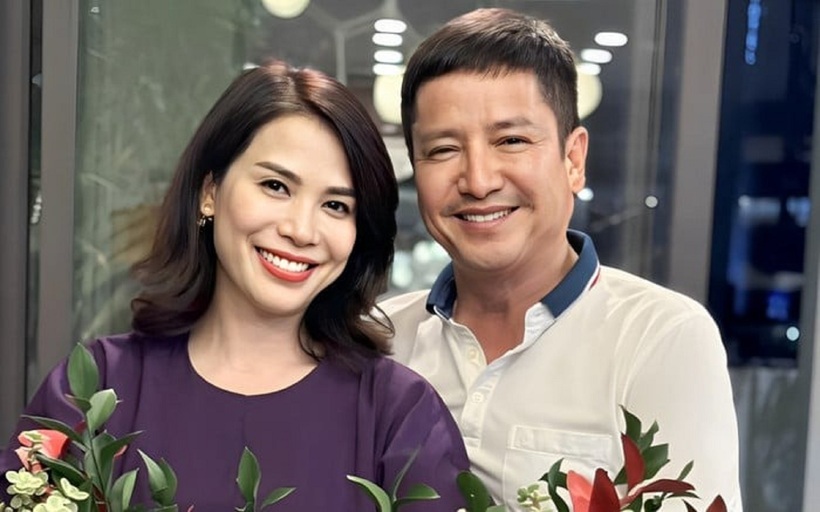 Nghệ sĩ Chí Trung và bạn gái.