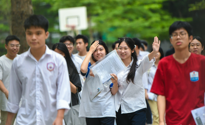 Thí sinh dự thi tốt nghiệp THPT tại Hà Nội. (Ảnh: VietnamNet)