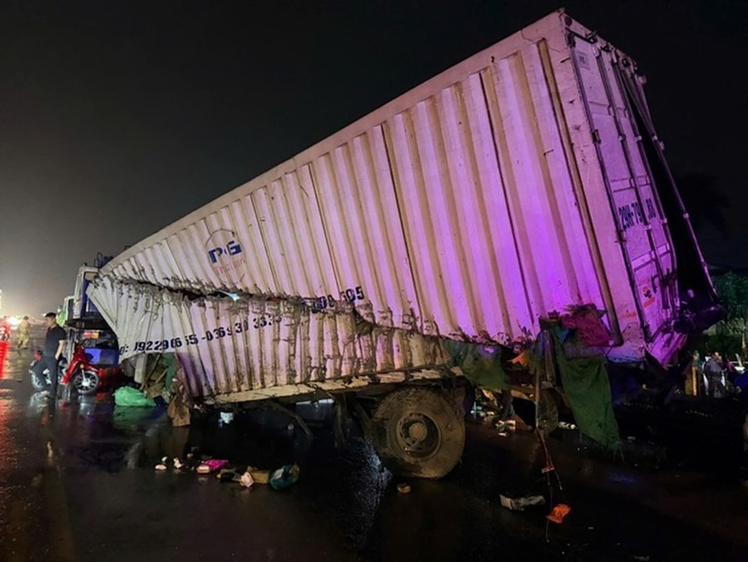 Hiện trường vụ tai nạn. Ảnh: Người lao động