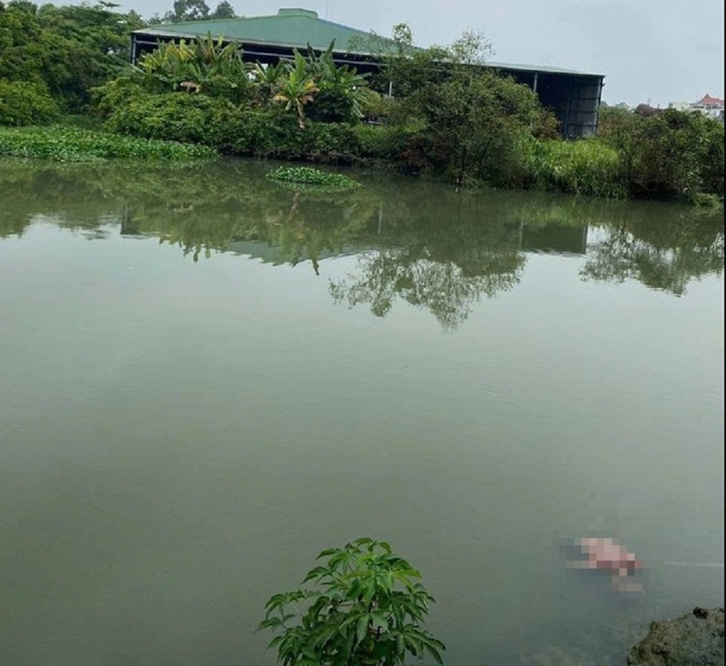 Hiện trường nơi phát hiện thi thể nạn nhân. Ảnh: Thanh Niên