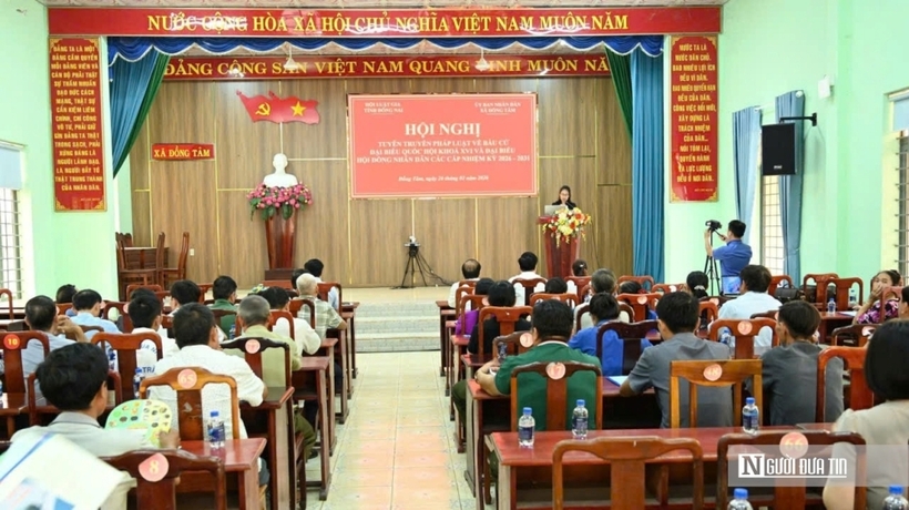 Toàn cảnh hội nghị tại xã Đồng Tâm.