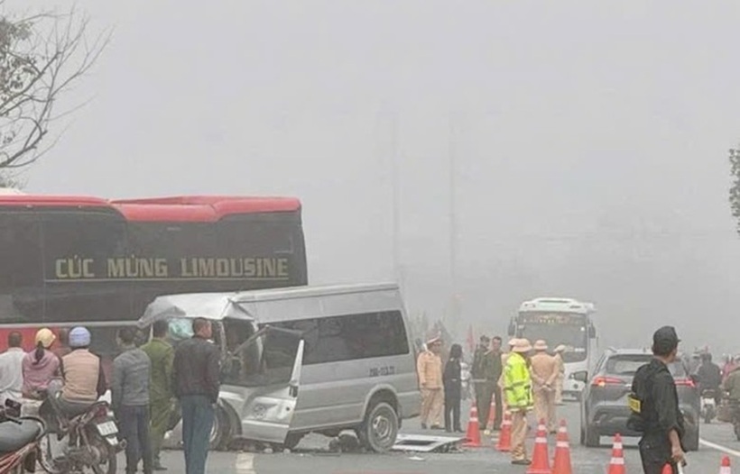 Hiện trường vụ tai nạn. Ảnh: Người lao động