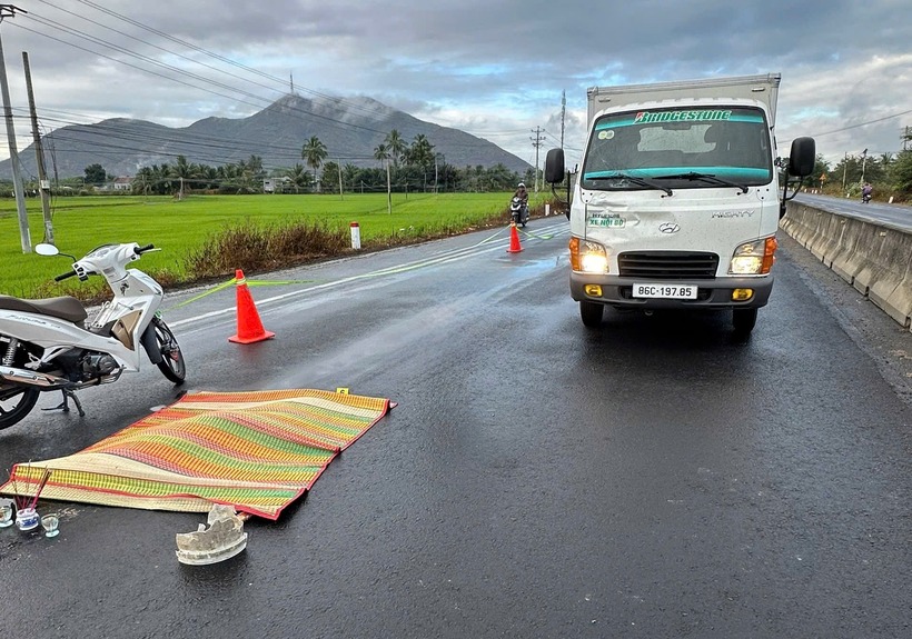 Hiện trường vụ tai nạn. Ảnh: Báo Công an TP.HCM.