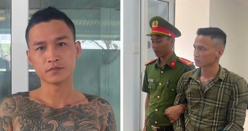 Dũ và Duy tại cơ quan công an. Ảnh: PLO.