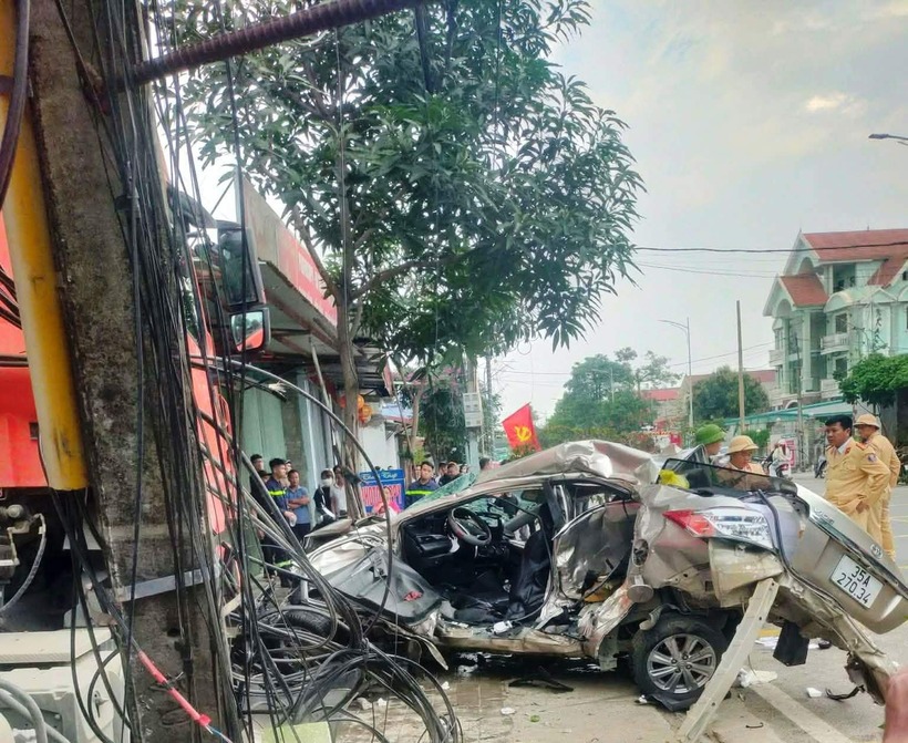 Hiện trường vụ tai nạn. Ảnh: Vietnamnet.