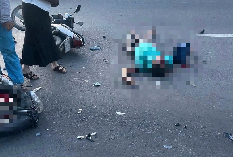 Hiện trường vụ tai nạn. Ảnh: Tiền phong.