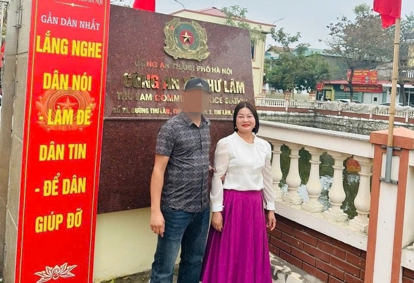 Nguyễn Thị Sâm bị Phòng Cảnh sát hình sự bắt giữ. Ảnh Công an tỉnh Nghệ An.