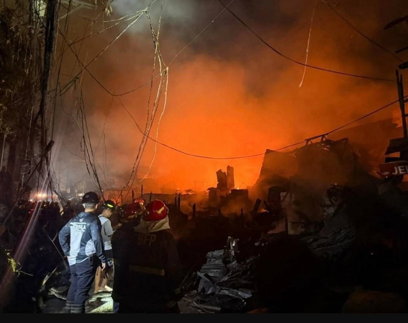 Hiện trường vụ cháy. Ảnh: Facebook Manila DRRM Office.