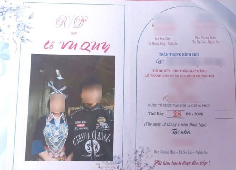 Hai nữ sinh lớp 8 ở Nghệ An bỏ học để kết hôn. Ảnh: Lao Động