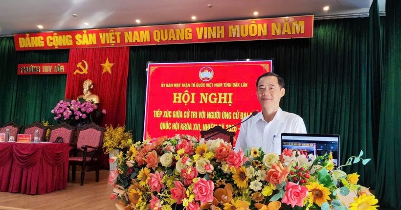 Ông Nguyễn Thái Học - Phó Bí thư Đảng ủy Mặt trận Tổ quốc, các đoàn thể Trung ương - ứng cử viên đại biểu Quốc hội khóa XVI.