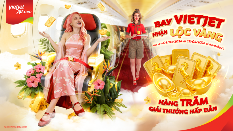 Bay Vietjet đầu năm, rước lộc vàng may mắn - 3