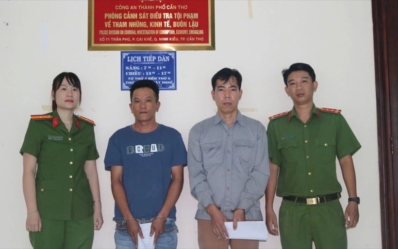 Hai đối tượng vận chuyển trái phép dầu DO bị khởi tố. Ảnh: Tuổi Trẻ