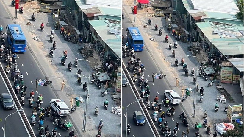 Hiện trường vụ tai nạn. Ảnh: Báo Tiền phong.