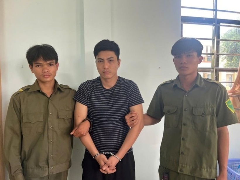 Nguyễn Thành Phát bị lực lượng công an bắt giữ. (Ảnh: Công an tỉnh Đồng Nai)