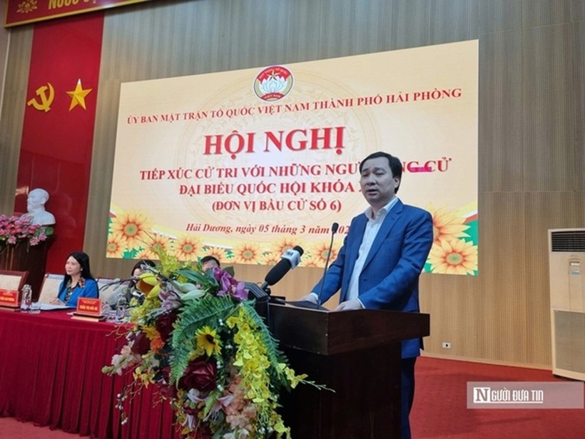 Ông Vũ Văn Tiến trình bày chương trình hành động.