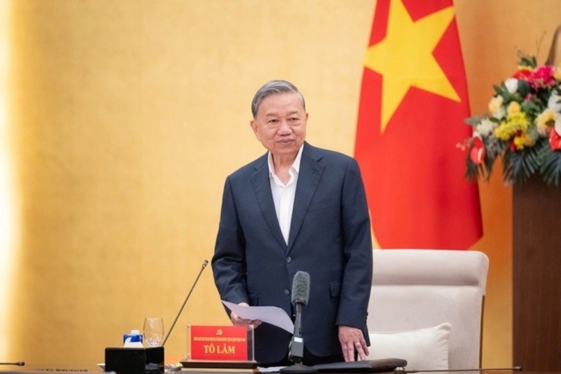 Tổng Bí thư Tô Lâm chủ trì hội nghị công bố quyết định kiểm tra, giám sát năm 2026 đối với Ban Thường vụ Đảng ủy Quốc hội (Ảnh: Media Quốc hội).