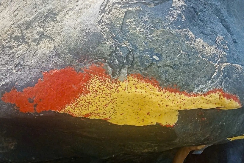 Hình ảnh "đá nở hoa" được người dân chụp ngày 2/3. Ảnh: Dân trí