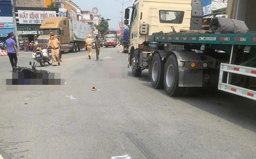 Hiện trường vụ tai nạn. Ảnh: PLO.