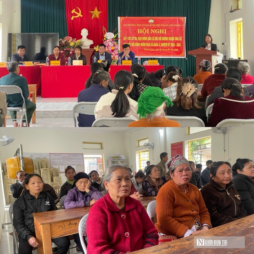 Cử tri xã Luận Thành tích cực tham gia bày tỏ tâm tư, nguyện vọng tại hội nghị tiếp xúc cử tri.