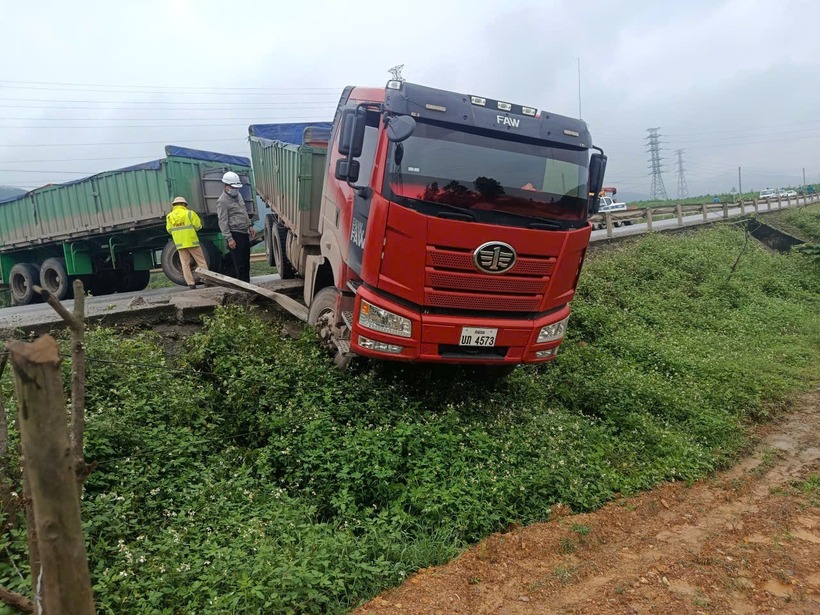 Hiện trường vụ tai nạn. Ảnh: Báo Xây dựng.