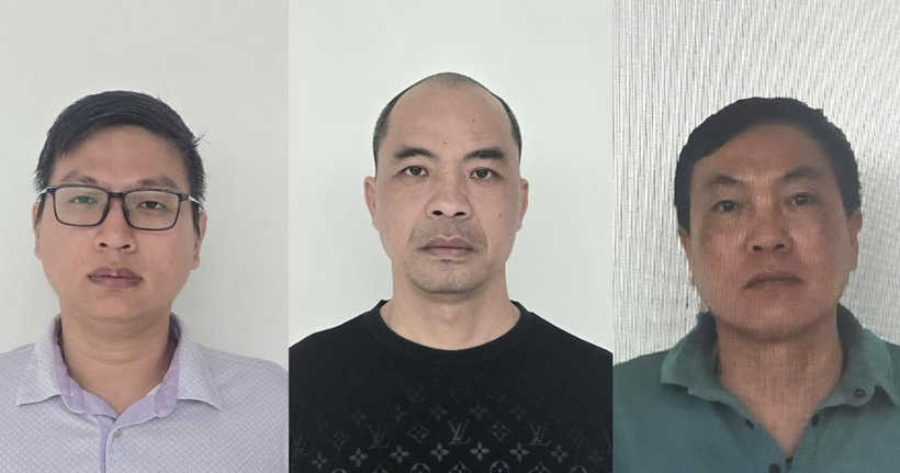 Các đối tượng tại cơ quan công an. (Ảnh: Công an Tuyên Quang)