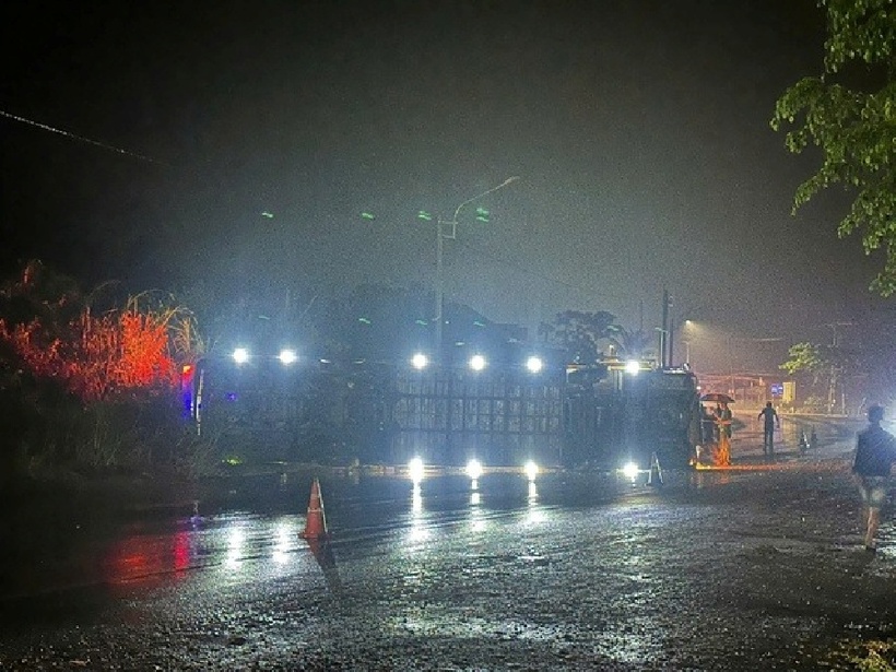 Hiện trường vụ tai nạn. Ảnh: Báo Thanh niên.