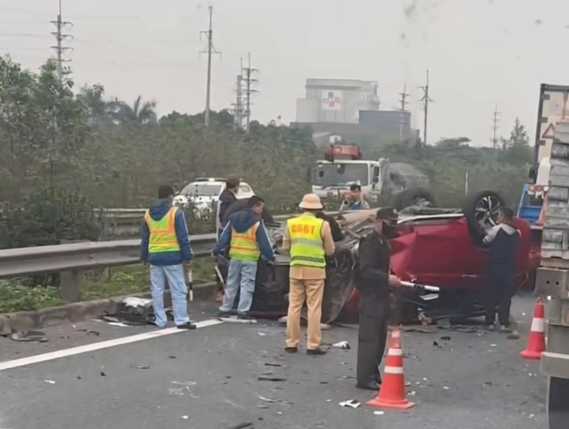 Hiện trường vụ tai nạn. Ảnh: Báo Xây dựng.