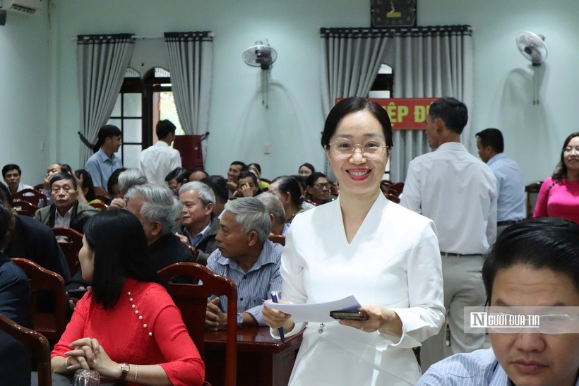 Bà Lê Thị Thu Ba - Phó Trưởng ban phụ trách Ban Dân chủ, Giám sát và Phản biện xã hội, Ủy ban Mặt trận Tổ quốc Việt Nam thành phố Đà Nẵng.