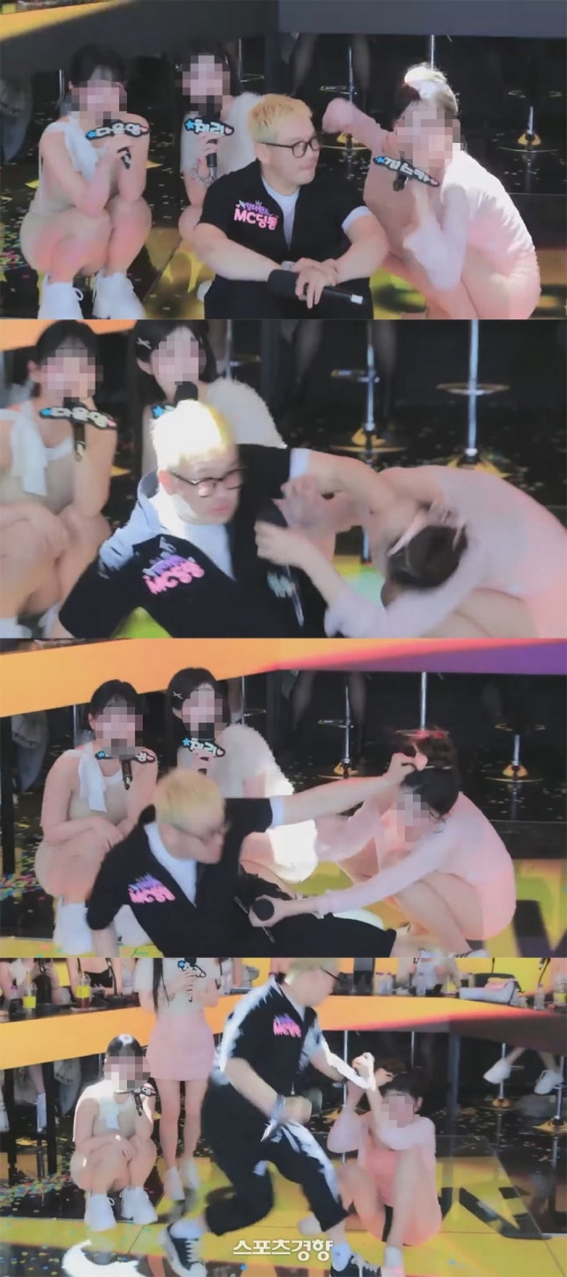 MC Ding Dong thẳng tay đánh nữ streamer trên sóng trực tiếp. Ảnh: Sports Kyunghang