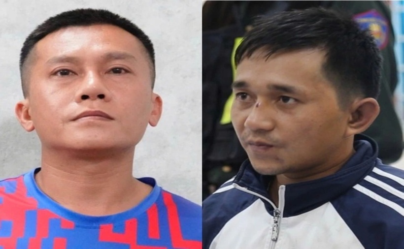 Bị can Phạm Anh Tài (trái) và Lê Văn Ân thời điểm bị bắt. (Ảnh: Bộ Công an)