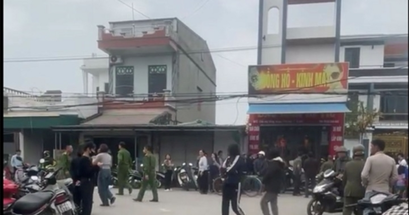 Cơ quan công an đang phong tỏa hiện trường vụ việc. (Ảnh: VTC News)