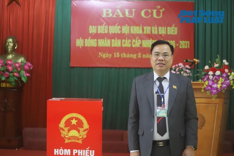 Ông Chu Phương Thái, Tổ trưởng Tổ bầu cử số 25, đơn vị bầu cử số 4 phường Tích Lương, tỉnh Thái Nguyên